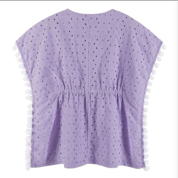 Andy & Evan lavender eyelet Swim Cover Up NWT - Picture 2 of 3